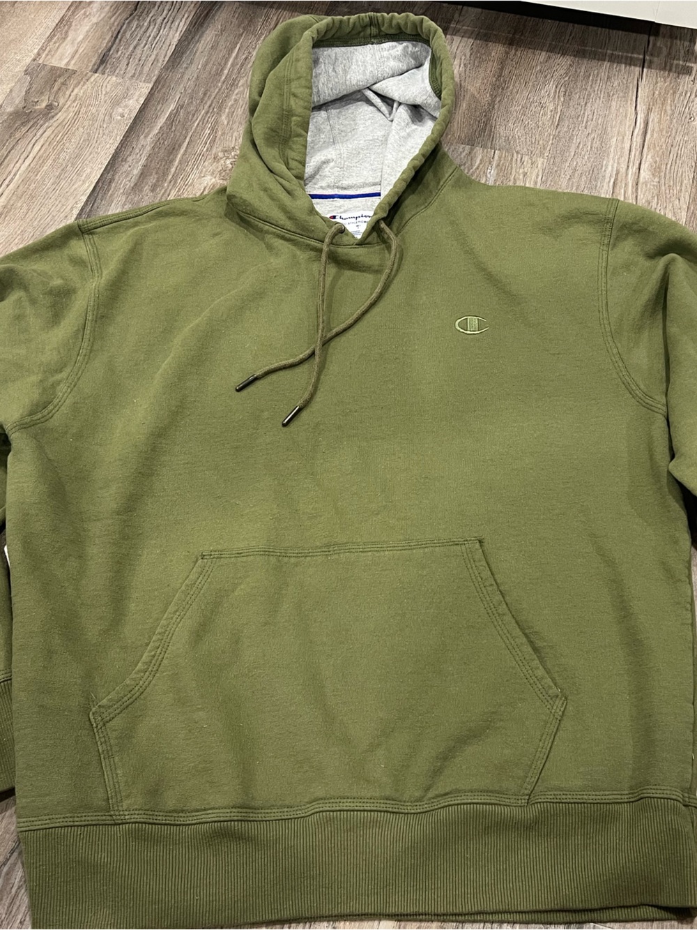 Champion Olive Green Hooded Sweatshirt